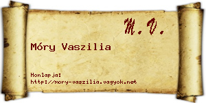 Móry Vaszilia névjegykártya