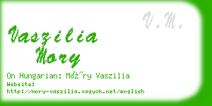 vaszilia mory business card